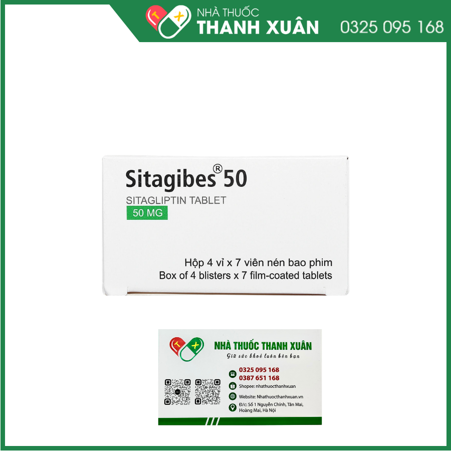 Thuốc Sitagibes 50 điều trị đái tháo đường